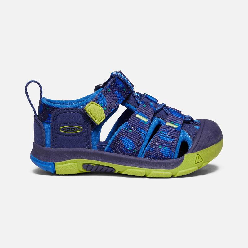 Keen Newport H2 Baby Sandalen Kinder DE-15970 Blue Depths/Chartreuse - Keen Kinderschuhe Blau